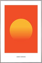 JUNIQE - Poster met kunststof lijst Morning #4 -20x30 /Geel & Oranje