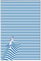 JUNIQE - Poster in kunststof lijst Sail Away -30x45 /Blauw & Wit