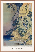 JUNIQE - Poster met kunststof lijst Hokusai - Travellers Climbing up a