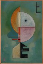 JUNIQE - Poster met kunststof lijst Kandinsky - Upward -60x90 /Groen &