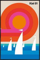 JUNIQE - Poster in kunststof lijst Vintage Kiel 81 -30x45 /Kleurrijk