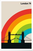JUNIQE - Poster Vintage Londen 74 -20x30 /Kleurrijk