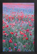 JUNIQE - Poster in houten lijst Poppy Seed Heaven -40x60 /Groen & Rood