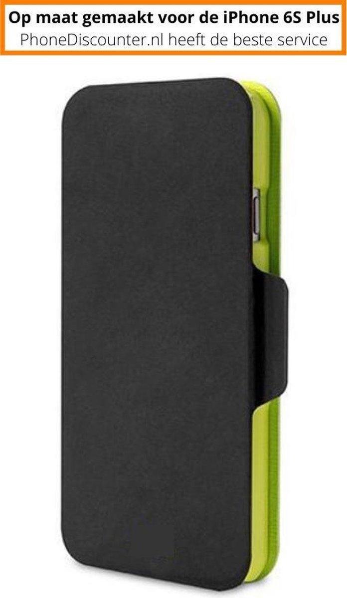 Apple iPhone 6S Plus Wallet Hoes Zwart/Groen