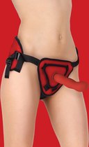 Deluxe Silicone Strap On - 8 Inch - Red - Strap On Dildos -
