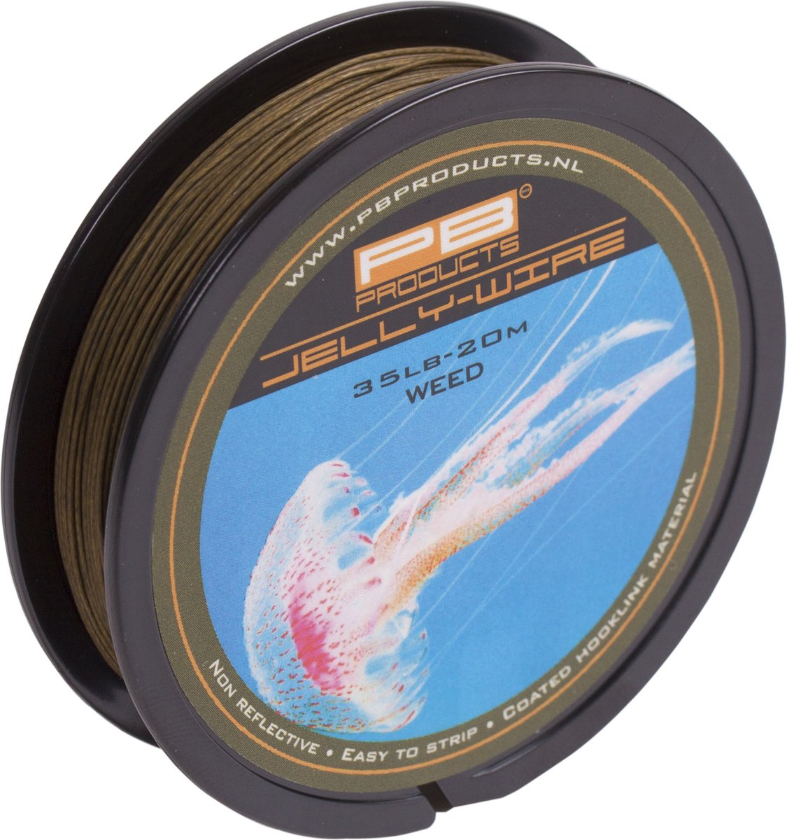 PB Products - Jelly Wire - Gecoat Onderlijn Materiaal - 20 meter - Weed (15 lb)