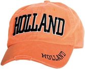 Cap oranje met zwarte letters Holland - cap - voetbal - oranje - Collector's item