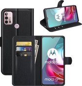 Motorola Moto G30 / G20 / G10 hoesje - MobyDefend Kunstleren Wallet Book Case - Zwart - GSM Hoesje - Telefoonhoesje Geschikt Voor: Motorola Moto G30 / Moto G20 / Moto G10