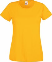Fruit of the Loom Dames/vrouwen Lady-Fit Valueweight Short Sleeve T-Shirt (Pak van 5) (Zonnebloem)