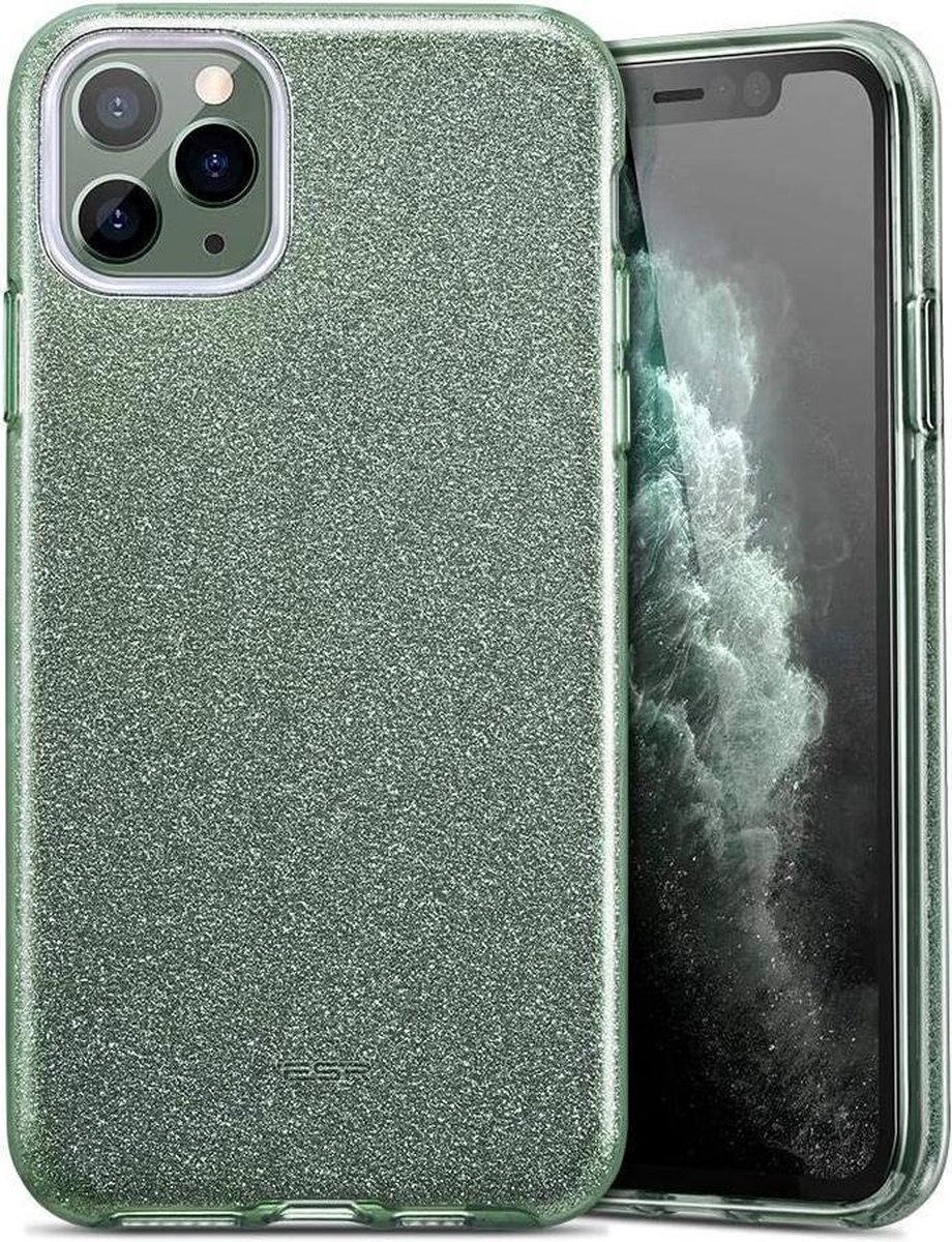 ESR - Geschikt voor iPhone 11 Pro Makeup Glitter Pine Green