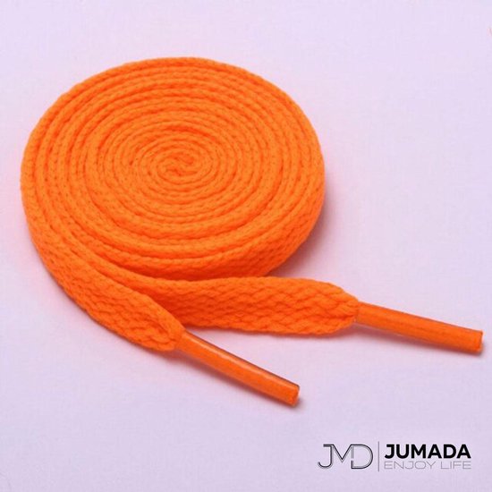 Jumada's Schoenveters - Sneakerveters - Veters - Laces - Plat - 100cm - Oranje