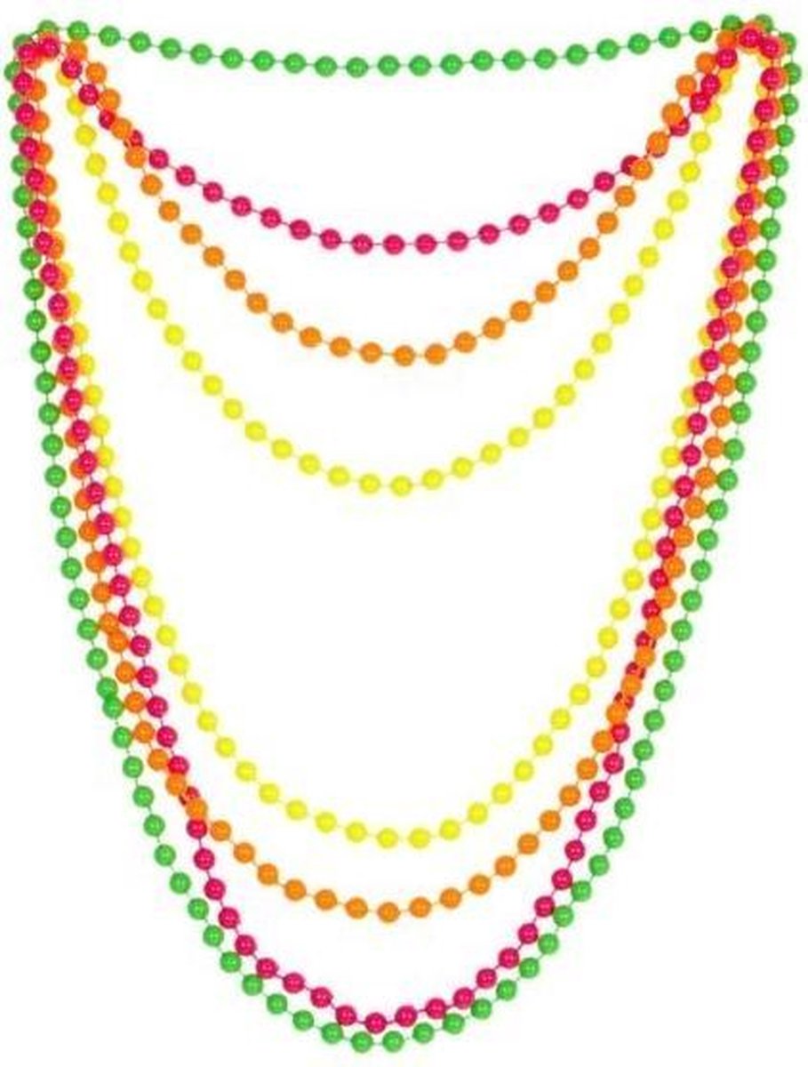 Neon parelkettingen voor volwassenen - Neon party - 90's party - Neon ketting