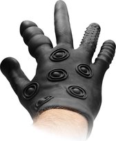 Silicone Stimulation Glove - Black - Stimulation Glove -