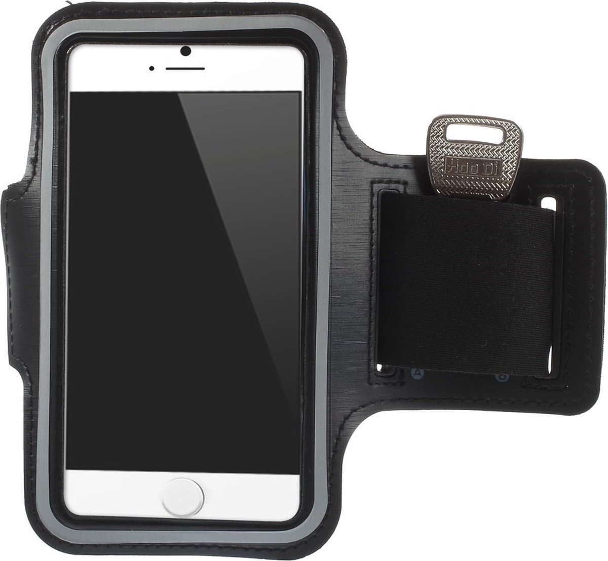 GadgetBay Zwarte hardloopband iPhone 6 6s 7 8 Sport Armband - Sportband - Zwart