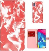 Voor Samsung Galaxy A10 / M10 Cloud Fog Pattern Horizontal Flip Leather Case met houder en kaartsleuf en portemonnee (rood)