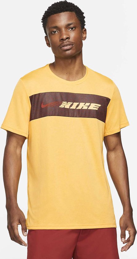 Nike Superset maillot de course hommes jaune