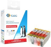 G&G Canon PGI-550 / CLI-551 XL - Huismerk Inktcartridge - Zwart / Geel / Magenta / Cyaan / Pigment Zwart / Grijs