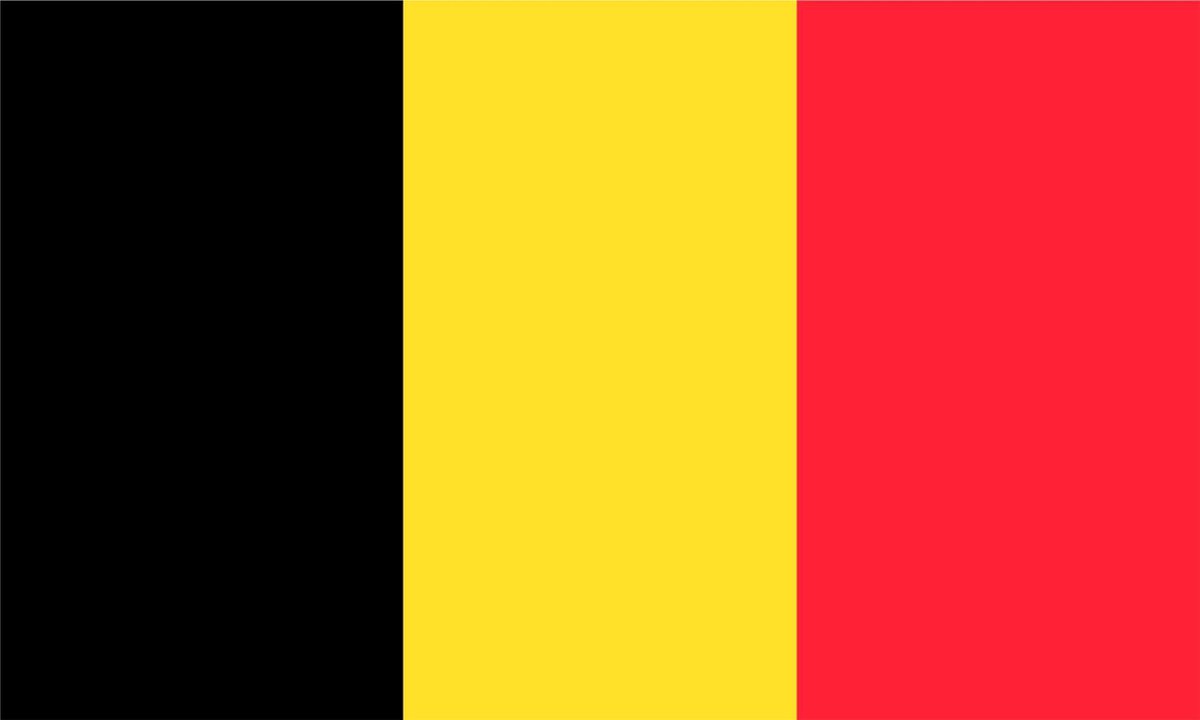 Belgische vlag raamsticker - Voetbal sticker - Rode duivels sticker - 50 x 30 cm - 2 stuks - Afneembaar