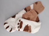 Katten sokken| Sokken| Katten print| Cat sock| poezen poot| Wit| Bruin|