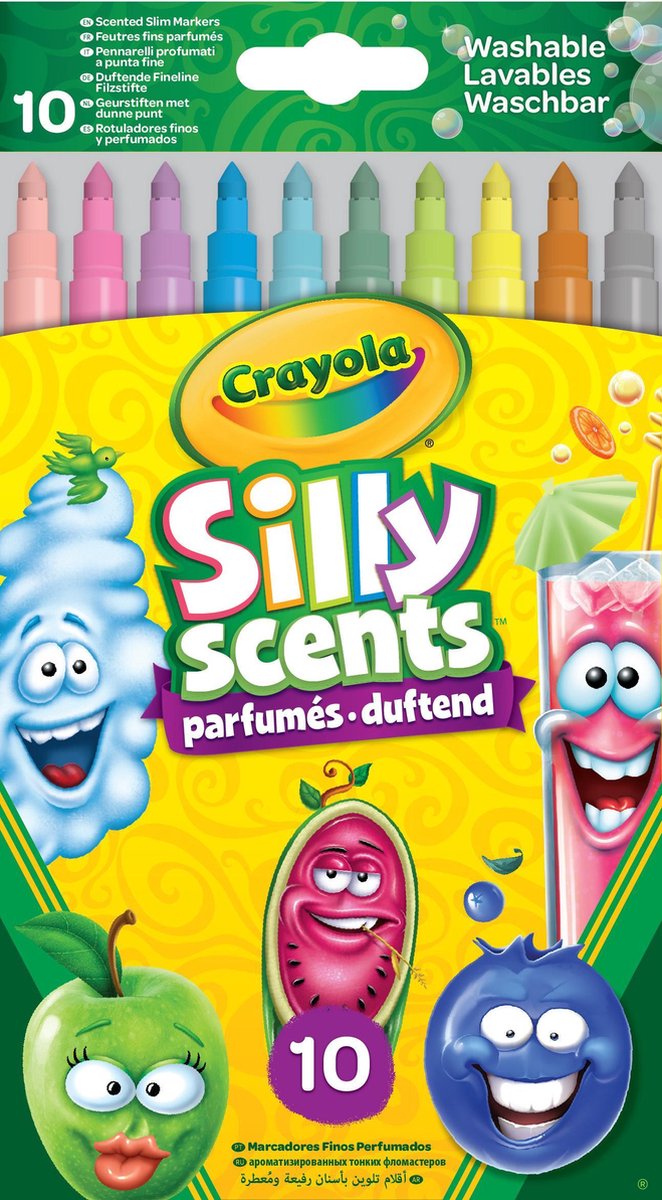 Crayola Silly Scents 10 Geurstiften dunne punt