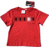 Marvel Spiderman t-shirt -  Spiders - rood - maat 92/98 (3 jaar)