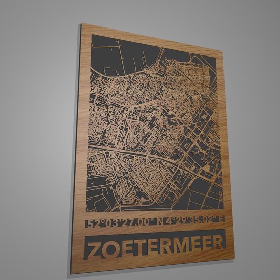 Stadskaart / Stratenkaart  Zoetermeer met coördinaten