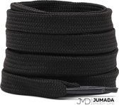 Jumada's Sneakerveters - Schoenveters - Veters - Plat - Zwart - Veterlengte 120 cm - Voor 6-7 Gaatjes