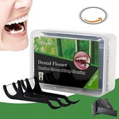 Tandenstokers Toullgo - Flosser - Dental Flosser Bamboo Charcoal Deep Cleaning - 50 Picks