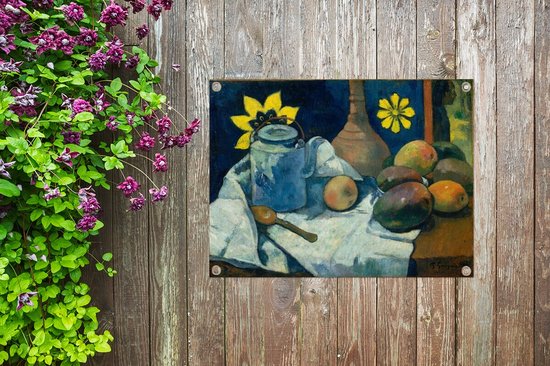 Décoration de Jardin Nature morte à la théière et aux fruits - tableau de Paul Gauguin - 40x30 cm - Toile jardin