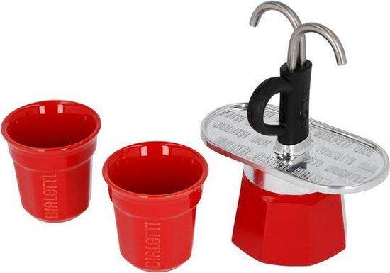 Bialetti Mini Express 2tz Red + 2 cups