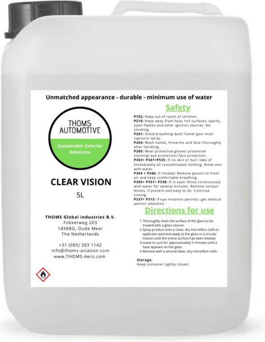 THOMS Automotive Clear Vision - 100ml - Duurzaam - Water & Vuilafstotend - auto ruitenwasser