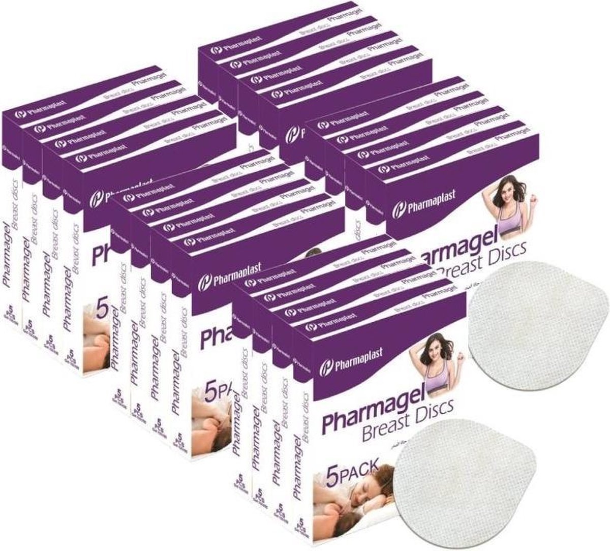 20 stuks - Pharmaplast Hydrogel Breast Discs, Hydrogel pads