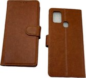 ZKl Telecom Telefoonhoesje - Book Case - Geschikt Voor Samsung Galaxy A21s - Bruin