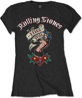 The Rolling Stones Dames Tshirt -XL- Miss You Zwart