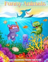 Funny Animals - 100 coloring pages for kids