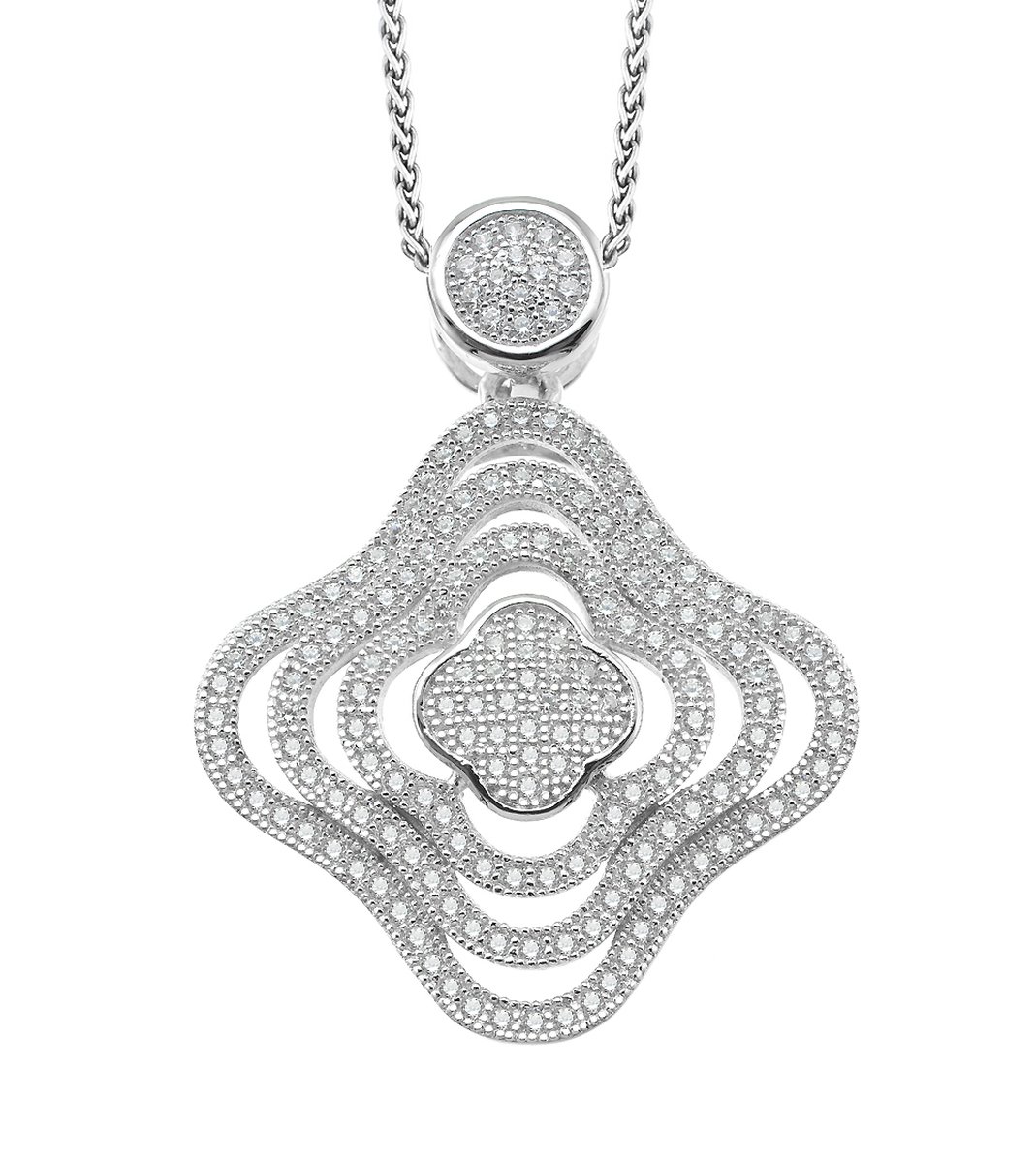 Orphelia ZH-7247 - CHAIN WITH PENDANT ZIRCONIUM - 925 silver - cubic zirkonia - 45 cm