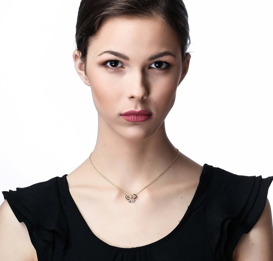 Orphelia Silver 925 ZH-7088/1 Pendentif Papillon Plaqué Or / Zirc Blanc