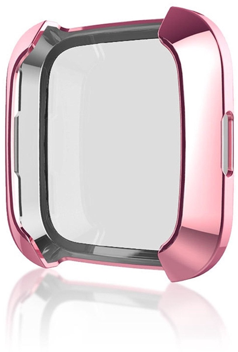 By Qubix - Geschikt voor fitbit Versa 1 soft TPU case (volledig beschermd) - Roze