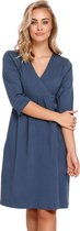 Doctor Nap Badjas Dames | Zwangerschap Badjas | Borstvoeding Kleding | Zwangerschapskleding | Deep Blue SBL.4243 XL