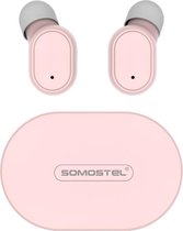 SOMOSTEL - Earbuds - In Ear - Draadloze Bluetooth Oordopjes -  Geschikt voor Apple Iphone en Samsung - Roze