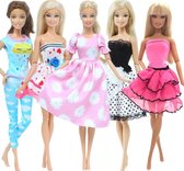 5 sets Modepoppenkleding - Jurkjes, rokjes, topjes, trui en broek - Compatibel met Barbie Poppen