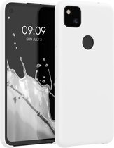 kwmobile telefoonhoesje voor Google Pixel 4a - Hoesje met siliconen coating - Smartphone case in wit