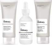 The Ordinary verzorgingsset - Squalane Cleanser 150 ml - Niacinamide 10% + Zink 1% 60 ml Supersizel - Natural Moisturizing Factors + HA 100 ml - Tegen vlekken en onzuiverheden