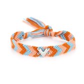 Michelle Bijoux Armband V Orange Multi Zilver One Size JE13002