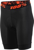 100% Dames MTB Short Crux Liner - Zwart - M