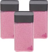 3x stuks decoratiezand roze 600 gr - Home Deco - Woonaccessoires - Decoratie materialen