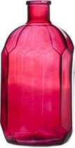 Vaas voor Bloemen - Bloempot - Glas - Bordeaux - 14x14x26cm