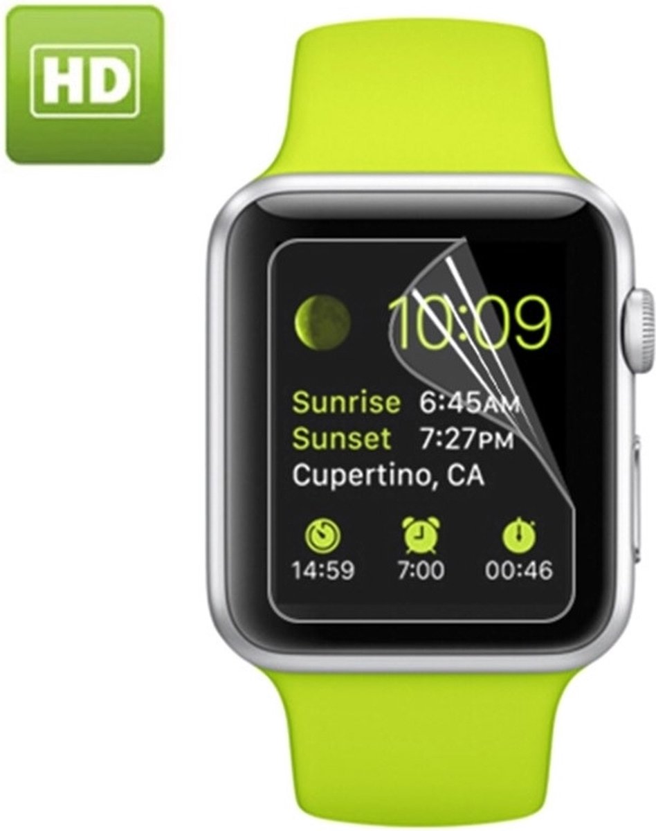 By Qubix - Screen protector - HD - Geschikt voor Apple watch 38mm