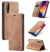 Caseme - Samsung Galaxy A50 - Retro Wallet hoesje - Bruin