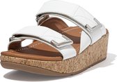 FitFlop™ Remi Adjustable Slides Leather Urban White - Maat 39
